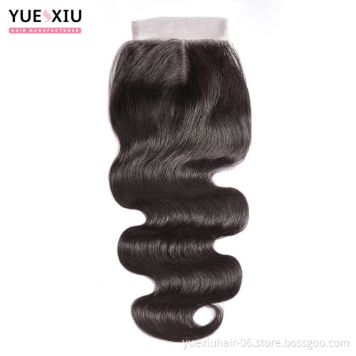 22 Inch 7A 8A Grade Cuticle 100% Remy Body Wave Malaysian Virgin Hair With Silk Base Swiss Lace Closure